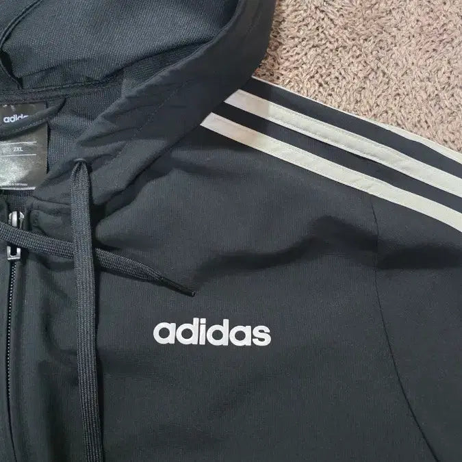 [BUNJANG] Adidas 3-Stripes Full-Zip Hoodie XXL / 아디다스 삼선 후드집업 XXL