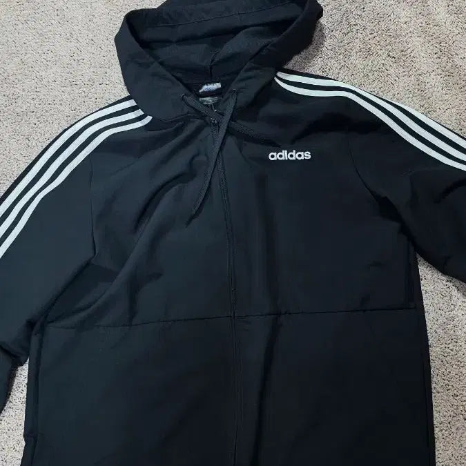 [BUNJANG] Adidas 3-Stripes Full-Zip Hoodie XXL / 아디다스 삼선 후드집업 XXL