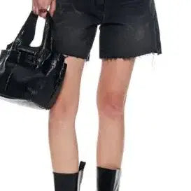 [BUNJANG] Matinkim Black Denim Shorts / 마뗑킴 여성 24년 흑청 데님 반바지 26