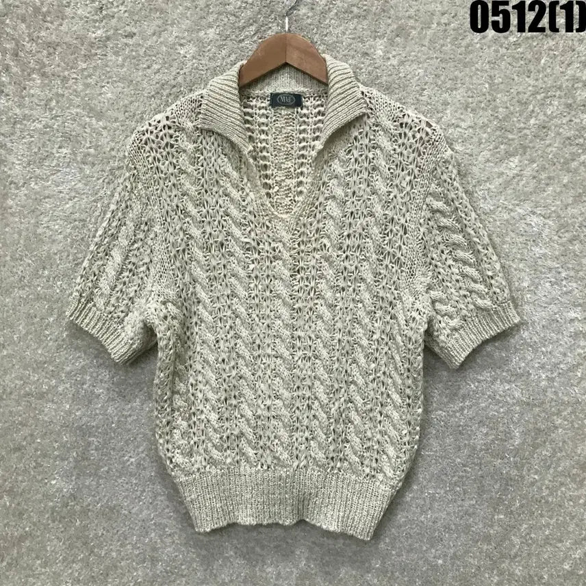 [BUNJANG] NEUE NINE Short Sleeve Knit Shirt Ivory / NEUE NINE 반팔 니트 셔츠 아이보리 F