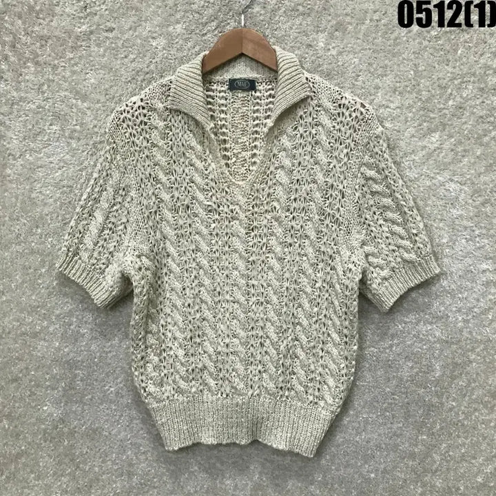 [BUNJANG] NEUE NINE Short Sleeve Knit Shirt Ivory / NEUE NINE 반팔 니트 셔츠 아이보리 F