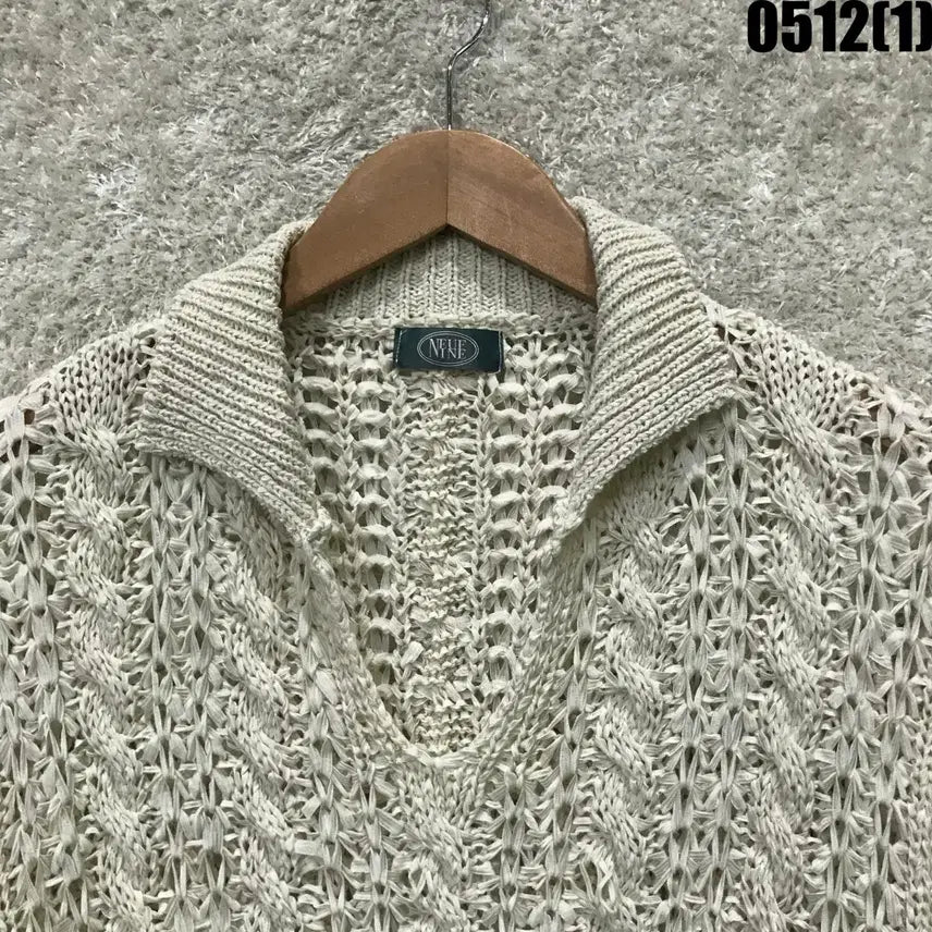 [BUNJANG] NEUE NINE Short Sleeve Knit Shirt Ivory / NEUE NINE 반팔 니트 셔츠 아이보리 F