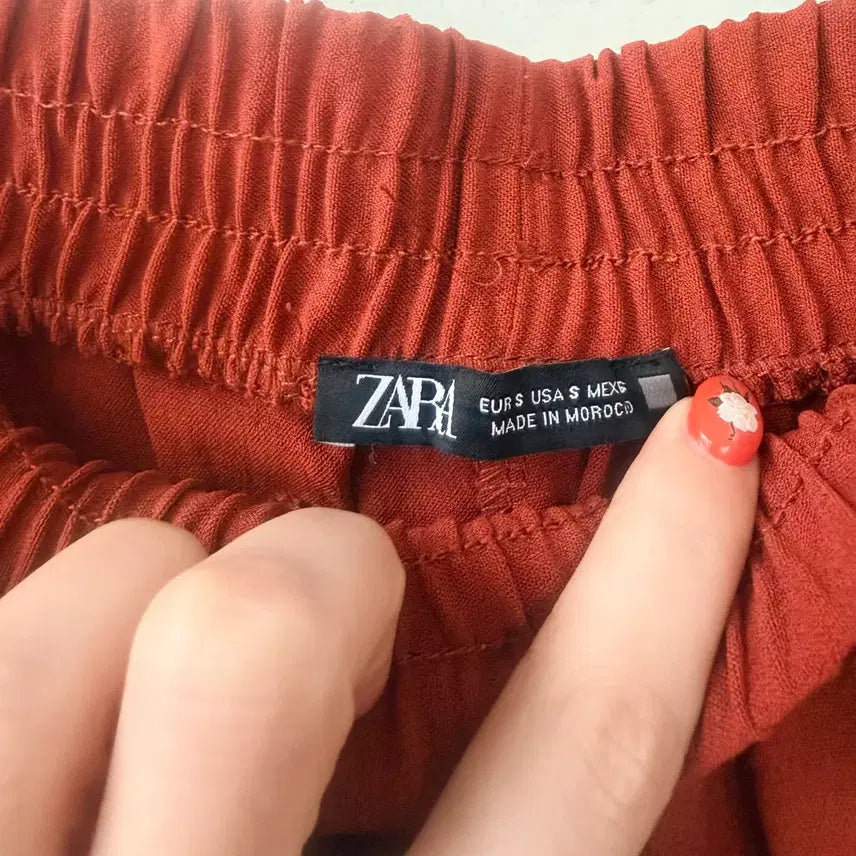 [BUNJANG] ZARA Burgundy Flowy Wide Leg Pants / ZARA 찰랑 와이드 팬츠 버건디