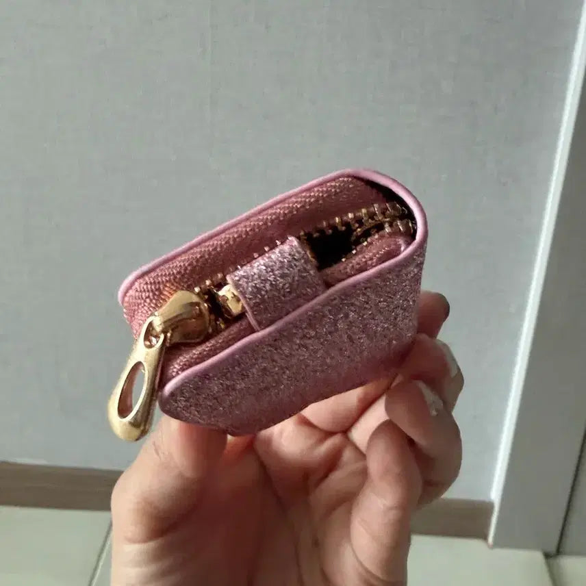 [BUNJANG] Hello Kitty Pink Glitter Car Key Wallet with Keychain / 헬로키티핑크 글리터 차키지갑 겸 키링 (새제품)