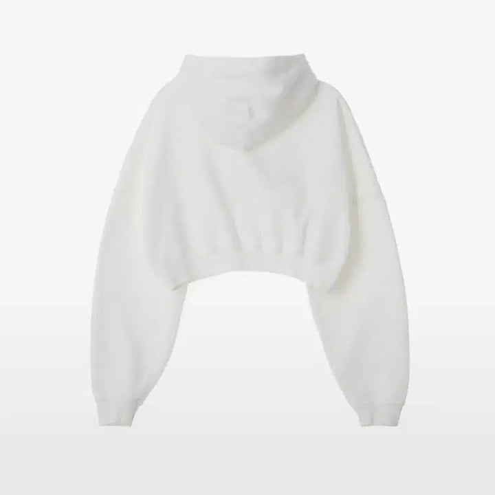 [BUNJANG] Glowny Classic Washed Crop Zip-Up White / 글로니 클래식 워시드 크롭 집업 화이트