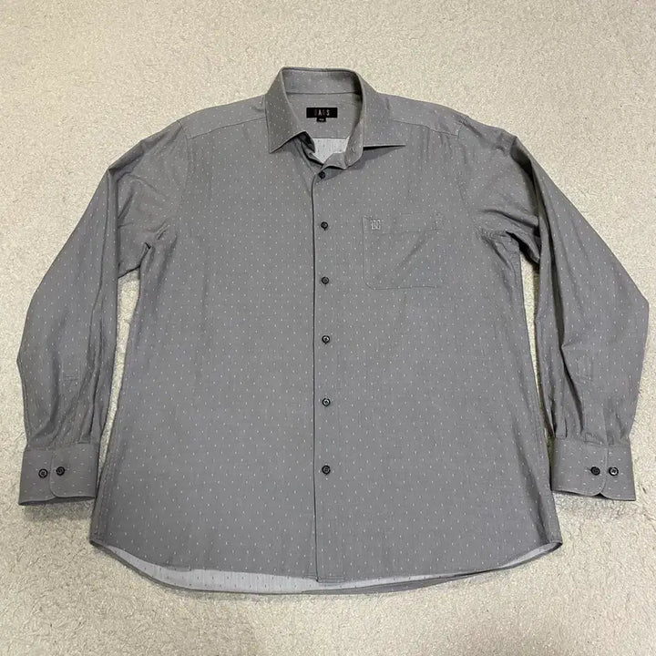 [BUNJANG] Daks Grey Dot Long-Sleeve Shirt 100 / 닥스 그레이 도트 긴팔 남방 100