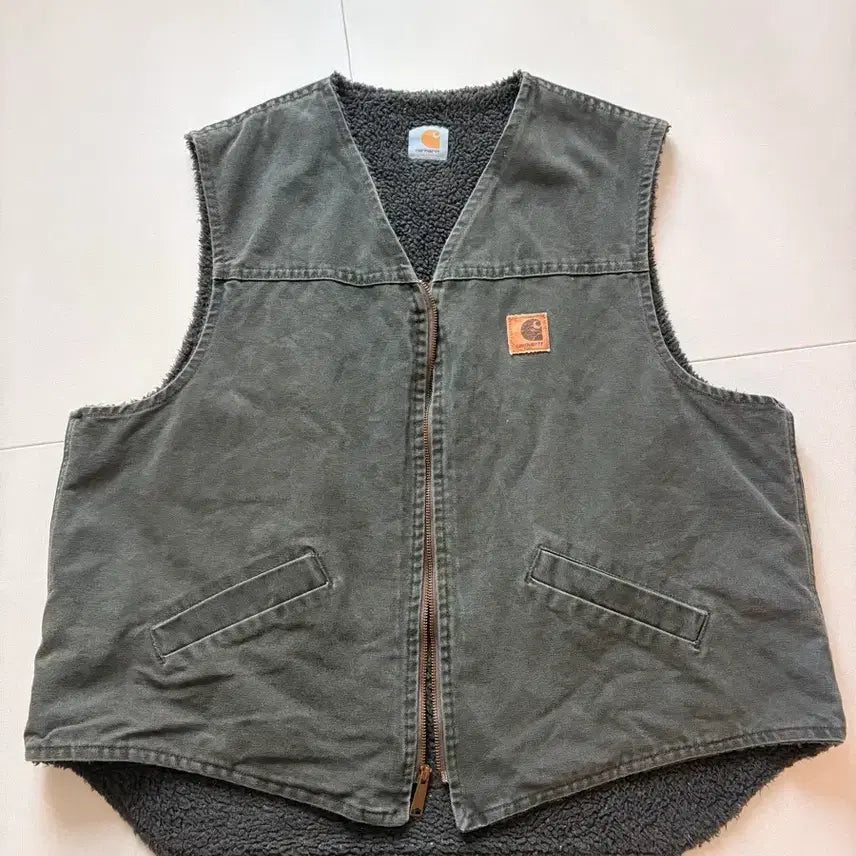 [BUNJANG] Vintage Carhartt V13 Sherpa Lined Work Vest / 칼하트 V13 쉐르파 워크 베스트
