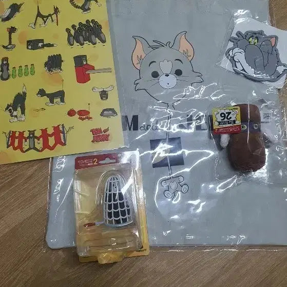 [BUNJANG] Tom and Jerry Ichiban Kuji Goods Set (Bag, Plush, Stickers) / 톰과제리 제일복권 굿즈 세트 (가방/인형/스티커)