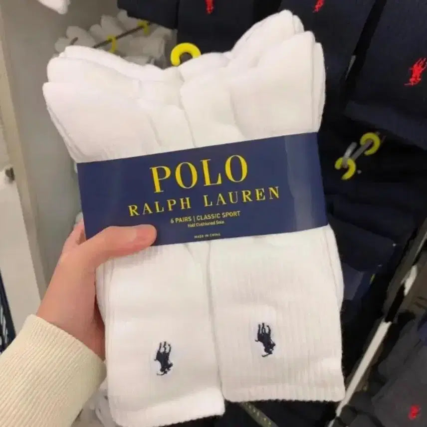 [BUNJANG] Polo Ralph Lauren Sports Socks 6-Pair Pack / 폴로 랄프로렌 스포츠 양말 6켤레
