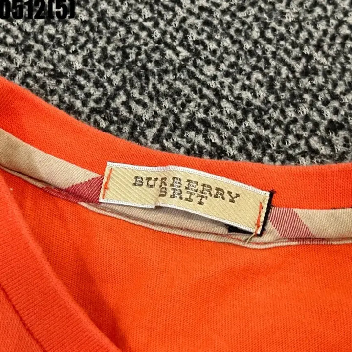 [BUNJANG] Burberry Orange Short Sleeve T-Shirt / 버버리 오렌지색 반팔 티셔츠