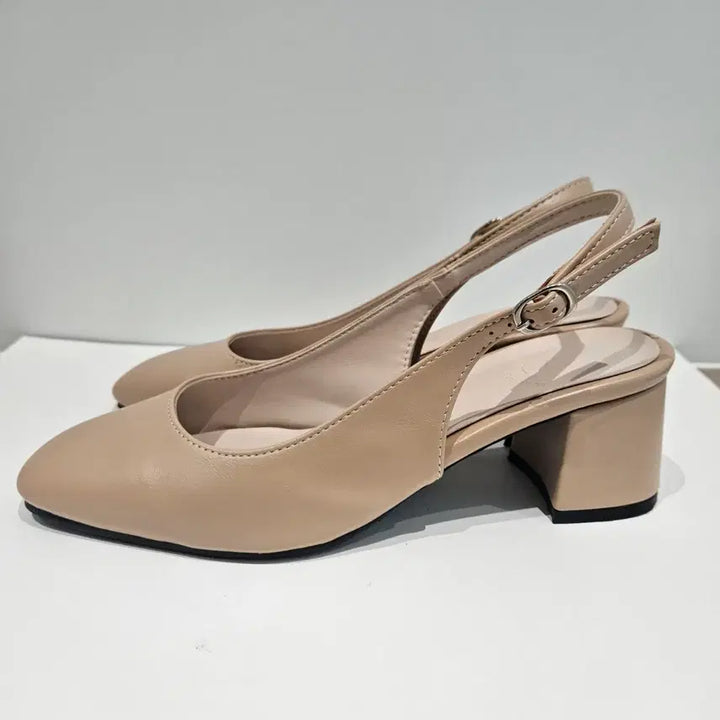 [BUNJANG] Sobojihwa Beige 5cm Slingback Pumps / 소보제화 베이지 펌프스힐 5cm 더위닌 슬링백