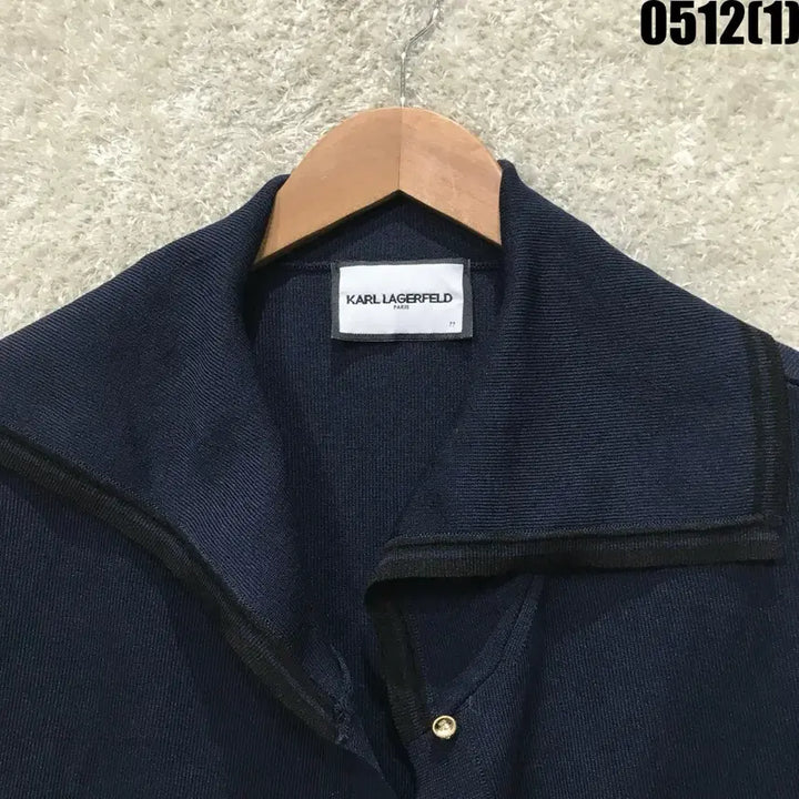 [BUNJANG] Karl Lagerfeld Navy Short Sleeve Cardigan M / 칼 라거펠트 네이비 반팔 가디건 m