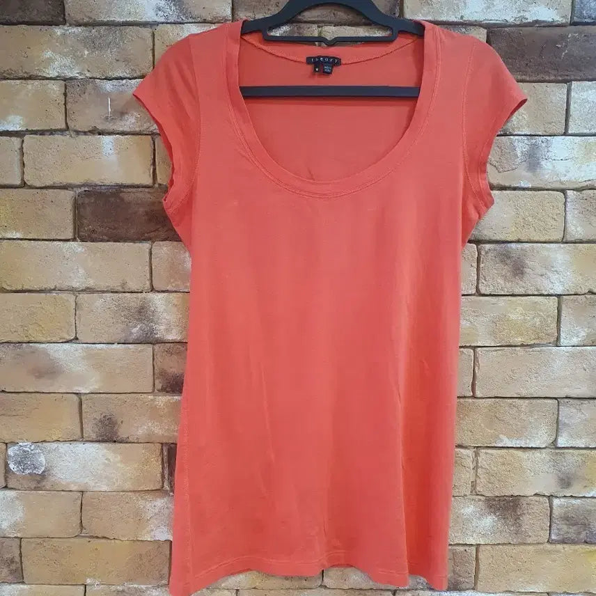 [BUNJANG] Theory Orange Short Sleeve T-Shirt / Theory 띠어리 오렌지 반팔 티셔츠