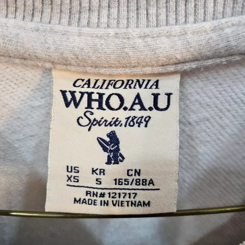 [BUNJANG] WHO.A.U Steve Bear Sweatshirt T-Shirt Grey / <만원빈티지>WHO.A.U 스티브 베어 맨투맨 티셔츠 회색