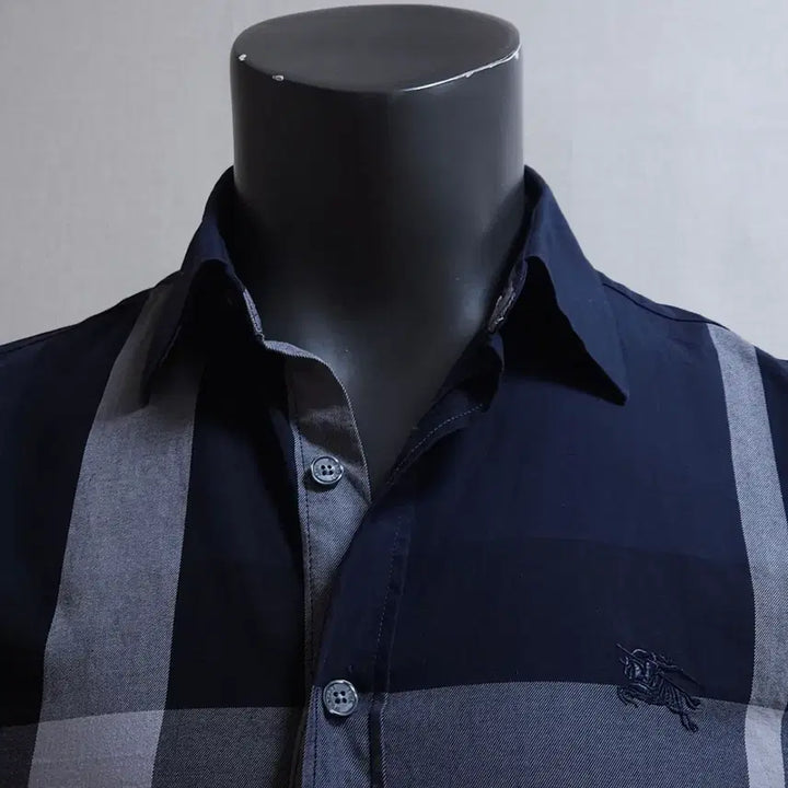 [BUNJANG] Burberry Check Short Sleeve Shirt Men&