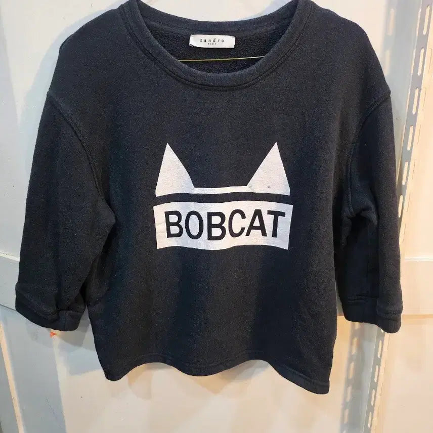 [BUNJANG] Sandro Bobcat Printing Sweatshirt Black / <만원빈티지>산드로 밥캣 프린팅 맨투맨 블랙
