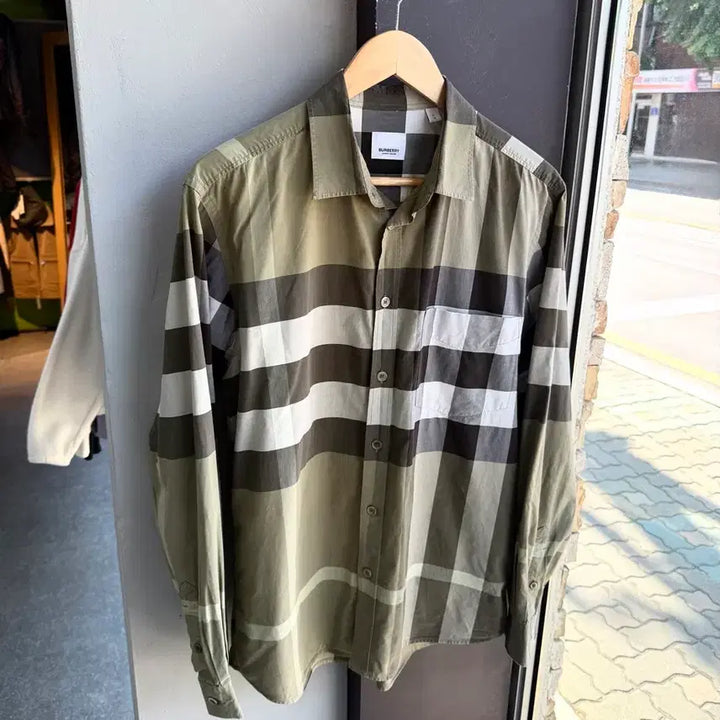 [BUNJANG] Burberry New Military Nova Check Shirt - Size L / L/ 버버리 신형 밀리터리 노바체크 셔츠