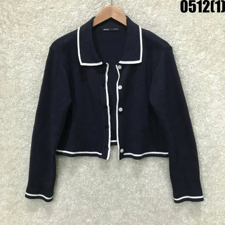 [BUNJANG] MIXXO Navy Color Block Cardigan (Size S) / MIXXO 미쏘 네이비 배색 가디건 s