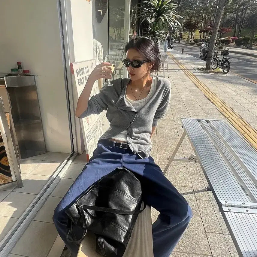 [BUNJANG] Feminique Blue Chino Pants - Size S / 새상품 페미니크 블루치노팬츠 s