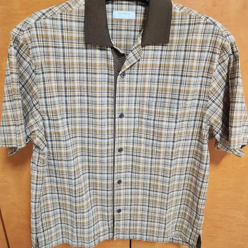 [BUNJANG] Custom mellow Check Short Sleeve Shirt / 커스텀멜로우 체크 반팔 셔츠 팝니다. 정가 26만원