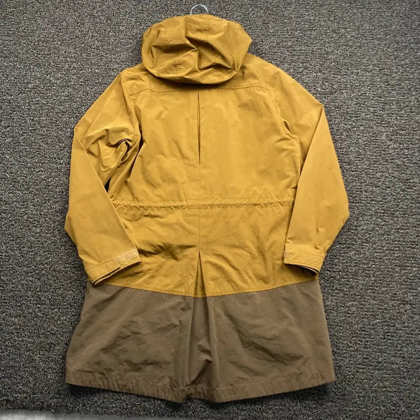 [BUNJANG] The North Face Leather Logo Waxed Cotton Jacket / 노스페이스 가죽로고 왁스 코트 바람막이 자켓