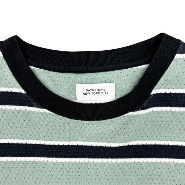 [BUNJANG] Saturdays New York City Striped Mesh T-Shirt / Saturdays New York City 스트라이프 티셔츠