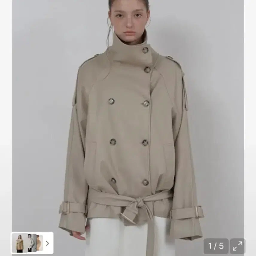 [BUNJANG] Asura Trench Coat Jacket Beige / 아수라 트렌치코트 자켓 베이지