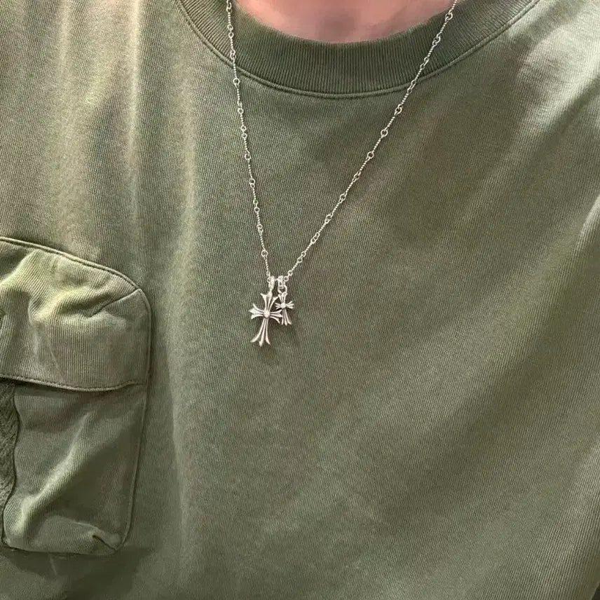 [BUNJANG] Chrome Hearts Classic Cross Necklace Sterling Silver / 크롬하츠 클래식 크로스 목걸이