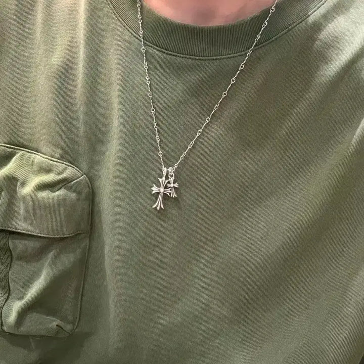 [BUNJANG] Chrome Hearts Classic Cross Necklace Sterling Silver / 크롬하츠 클래식 크로스 목걸이