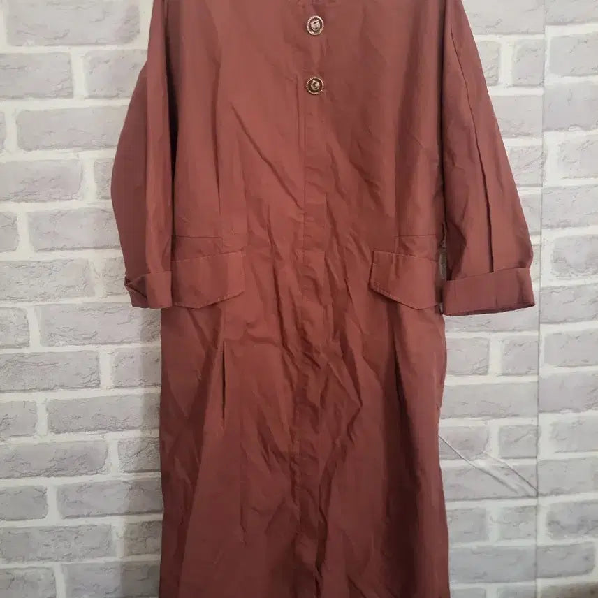 [BUNJANG] Olivia Lauren 3/4 Sleeve Brown Long Dress / 올리비아로렌 칠부 브라운 원피스100/알뜰한여우
