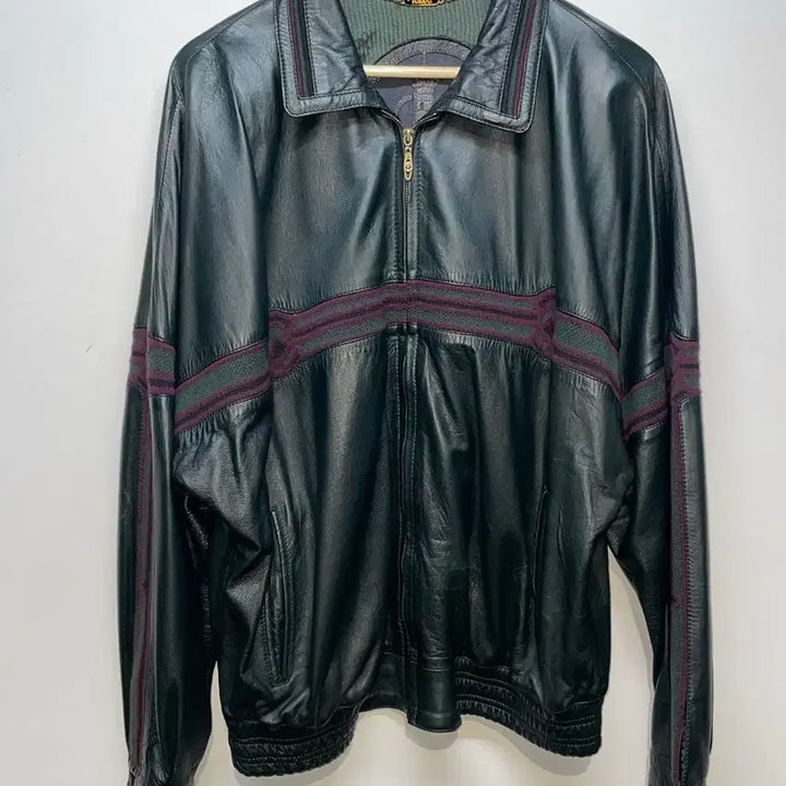 [BUNJANG] Toras Vintage Deep Green Leather Jacket / 토라스 빈티지 딥그린 레더 자켓