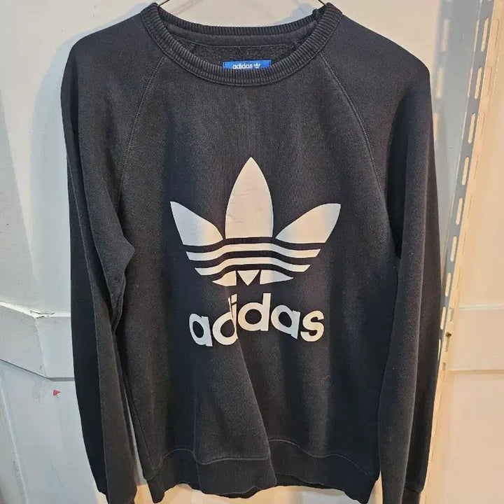 [BUNJANG] Adidas Trefoil Black Sweatshirt / <만원빈티지>아디다스 트레포일 블랙 맨투맨 티셔츠