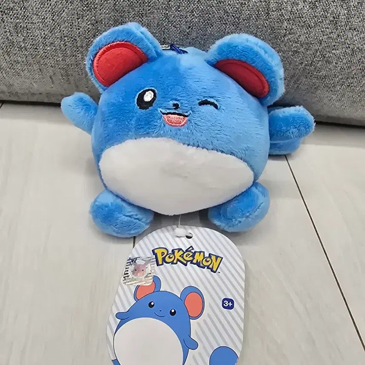 [BUNJANG] Pokemon Marill Plush Keychain Bag Charm 8cm / 포켓몬스터 마릴 봉제인형 8cm 키링 가방고리