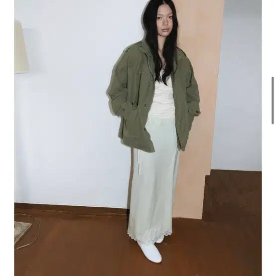 [BUNJANG] MONOHA Washed Military Jacket Khaki / 모노하 밀리터리 washed military jacket khaki