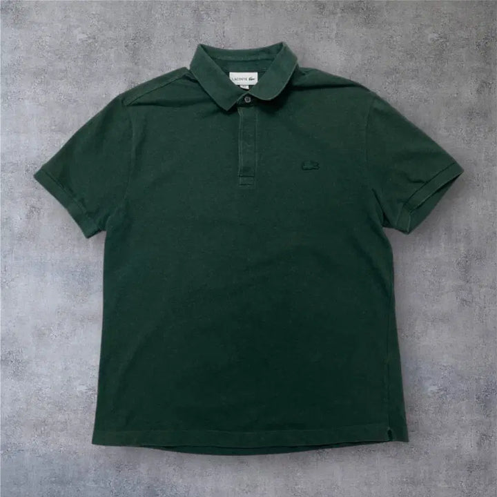 [BUNJANG] Lacoste Green Logo Patch Short Sleeve Polo Shirt L / 라코스테 Lacoste 그린 로고패치 반팔 카라티 L