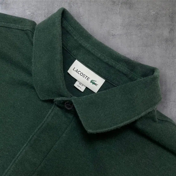 [BUNJANG] Lacoste Green Logo Patch Short Sleeve Polo Shirt L / 라코스테 Lacoste 그린 로고패치 반팔 카라티 L
