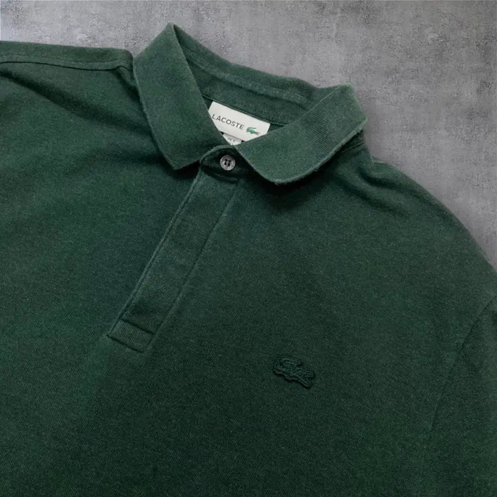 [BUNJANG] Lacoste Green Logo Patch Short Sleeve Polo Shirt L / 라코스테 Lacoste 그린 로고패치 반팔 카라티 L