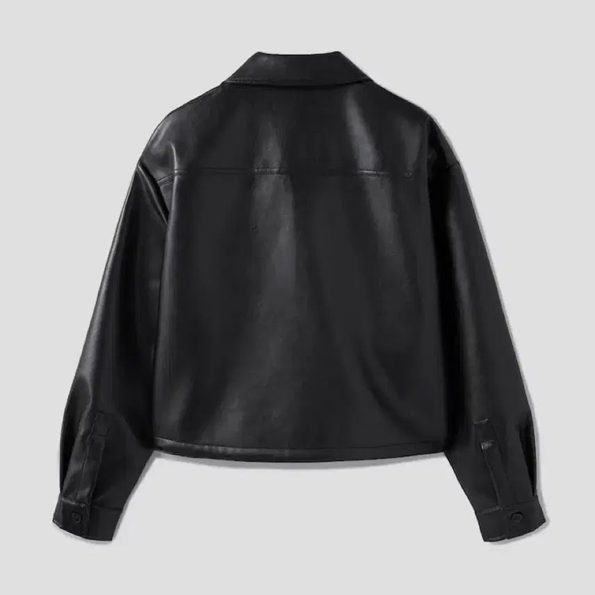 [BUNJANG] 8 Seconds Faux Leather Zip-Up Blouson Jacket / 에잇세컨즈 페이크레더 집업 블루종