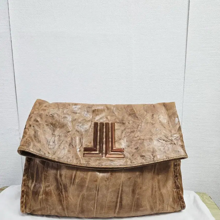 [BUNJANG] Lanvin Brown Leather Clutch Bag / 랑방 가죽 클러치백 브라운
