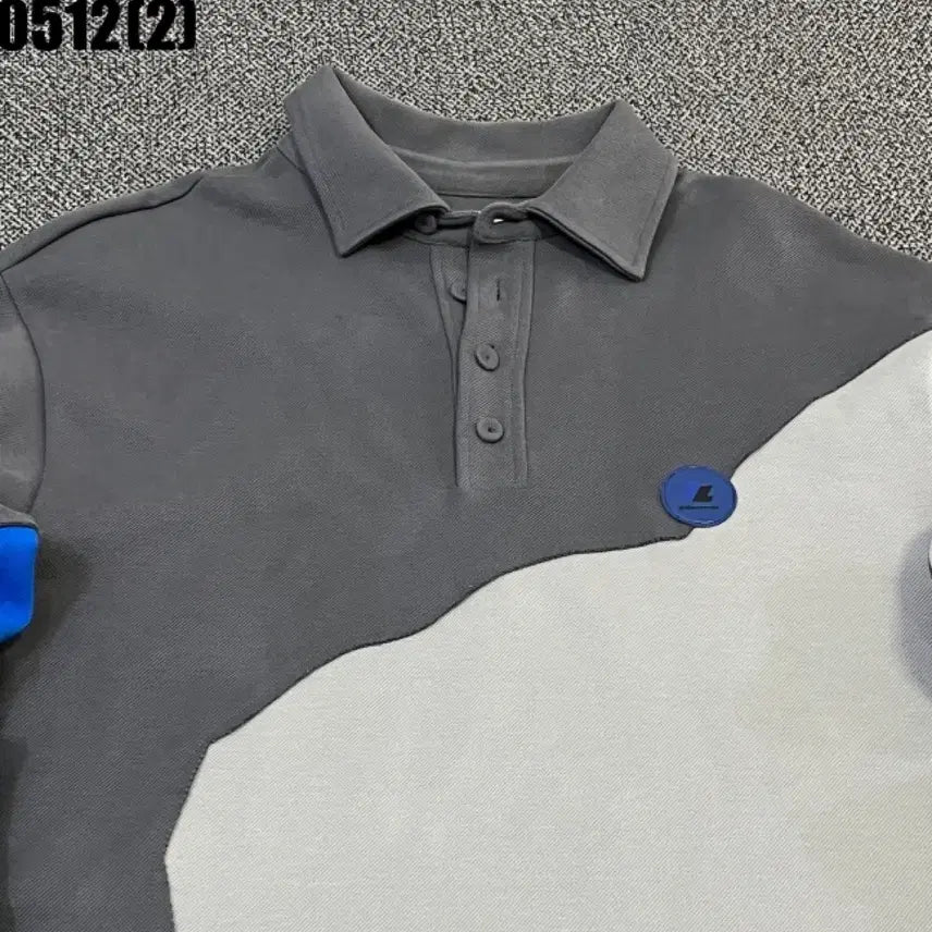 [BUNJANG] Zara x Ader Error Colorblock Long Sleeve Polo T-Shirt / 자라 아더에러 콜라보 컬러블록 긴팔 폴로 티셔츠