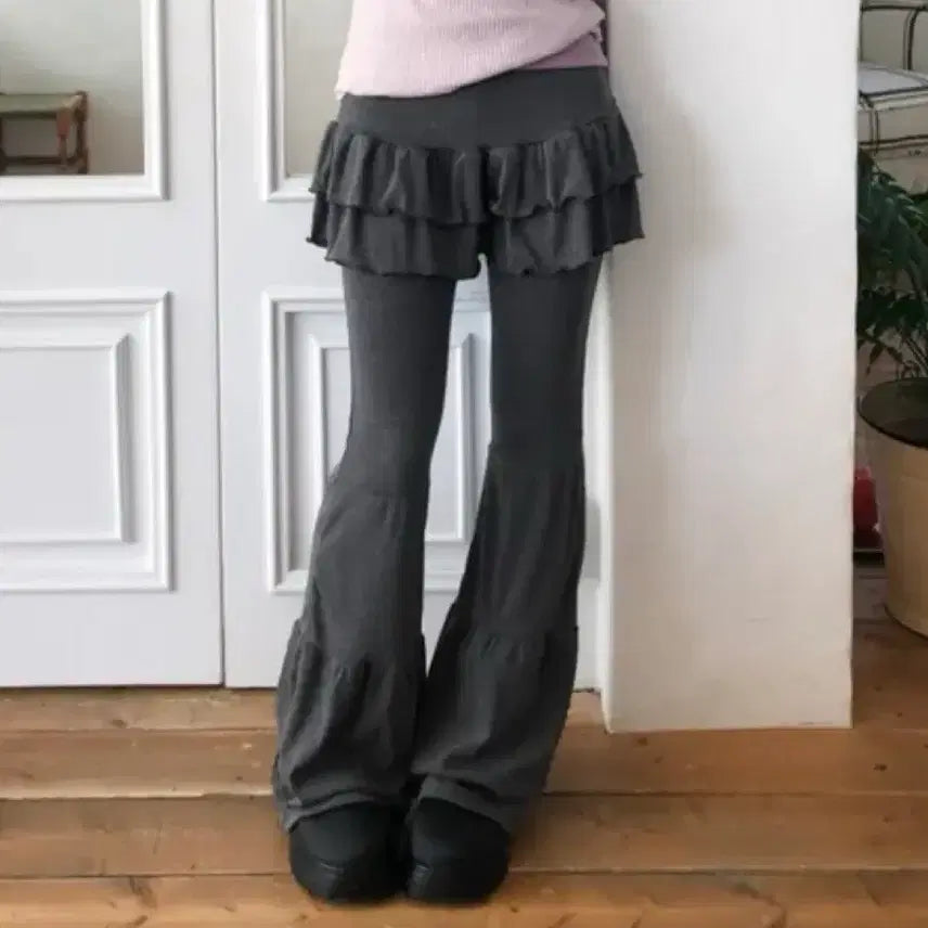 [BUNJANG] Wonder Wonder Skirt Leggings Charcoal / 외출x) 에이블리 원더원더 치마 레깅스 시즈니룩 위시코어