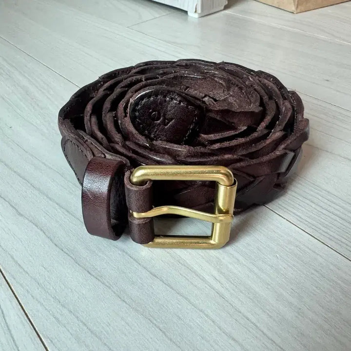 [SOLD OUT] 어나더오피스 브라운 브레이디드벨트 팝니다