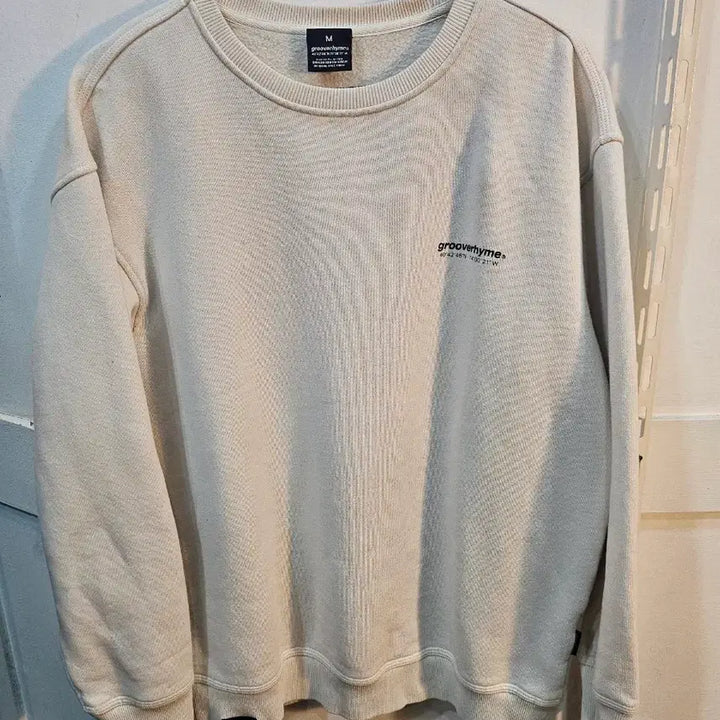 [BUNJANG] Grooverhyme Sweatshirt Ivory M / <만원빈티지>grooverhyme 맨투맨 티셔츠 M 아이보리