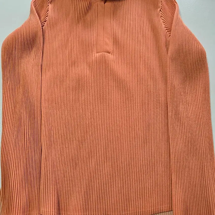 [BUNJANG] Pleatsme Pleated Blouse Orange / Pleatsme 플리츠 주름 블라우스 오렌지