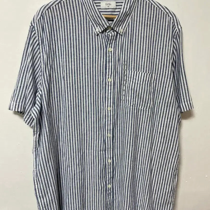 [BUNJANG] TOPTEN Linen Blend Relaxed Fit Short Sleeve Shirt / 115-120 TOPTEN 린넨 마 루즈핏 반팔 셔츠 남방 정품