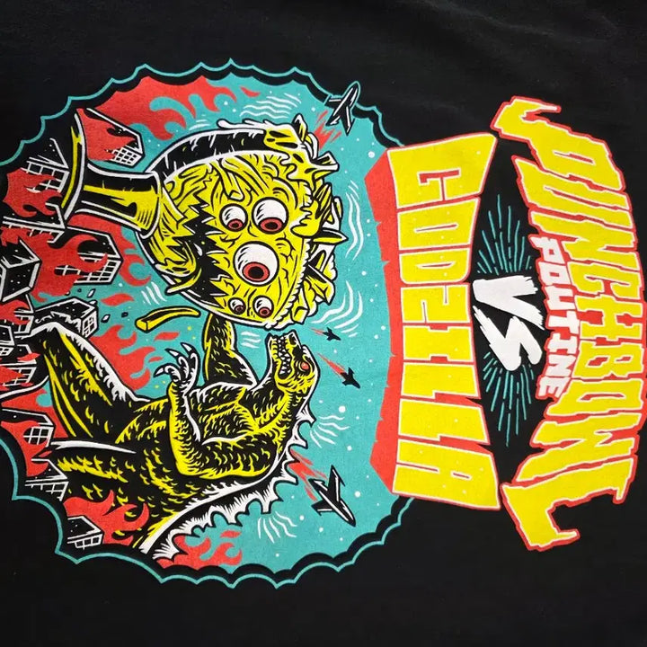 [BUNJANG] Godzilla Black Short Sleeve T-Shirt / [L]고질라 반팔