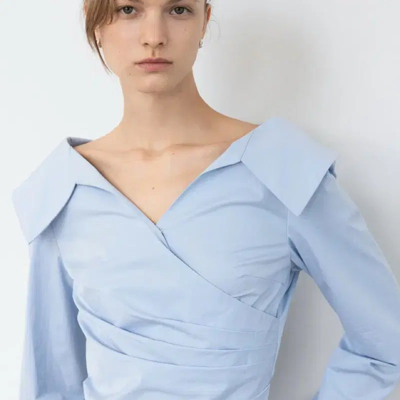 [BUNJANG] Bau Blue Blouse / Bau 블라우스 블루