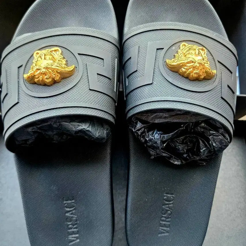 [BUNJANG] Versace Medusa Slider Sandals / 베르사체 메두사 슬라이더 샌들 슬리퍼 44사이즈