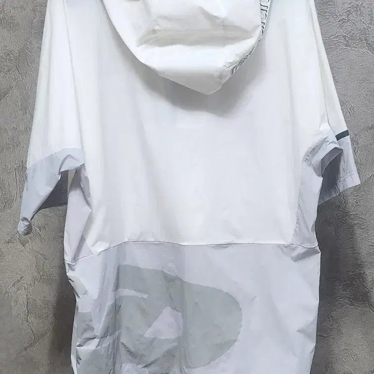 [BUNJANG] New Balance White Short Sleeve Anorak Hoodie / 뉴발란스 반팔 아노락 화이트 후드티