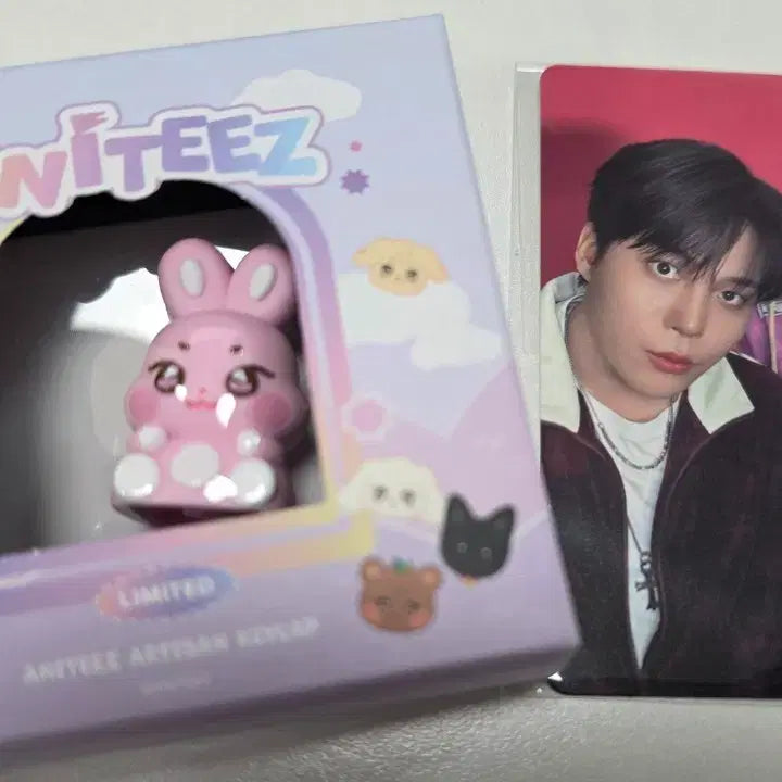 [BUNJANG] ATEEZ Aniteez Popup 2nd Week Seonghwa &amp; Jongho Unit Photocard + Ddeongbyeol Keycap / 에이티즈 애니티즈 팝업 2주차 포카+떵별이 키캡